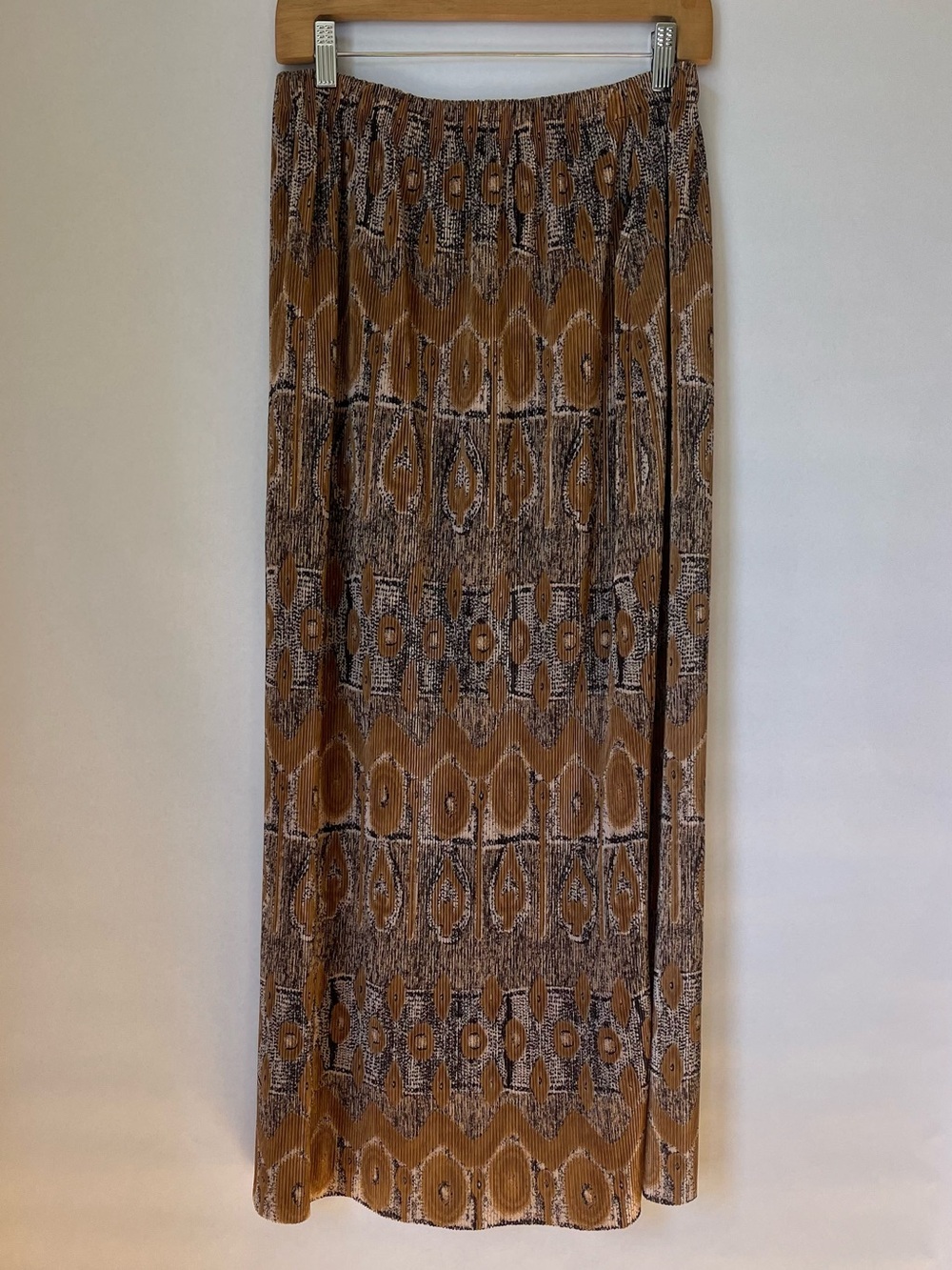 Adrian Karen Brown Patterned Maxi Skirt - Women